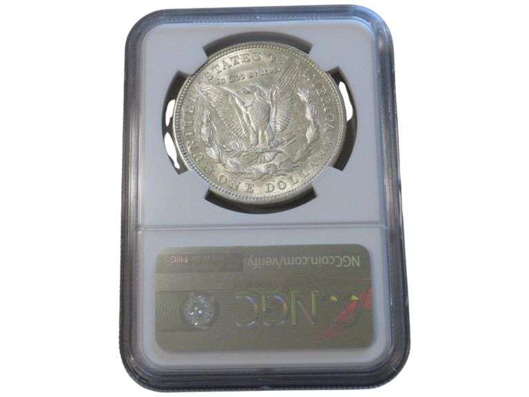 1921 D Morgan Silver Dollar $1 AU 55 NGC Certified