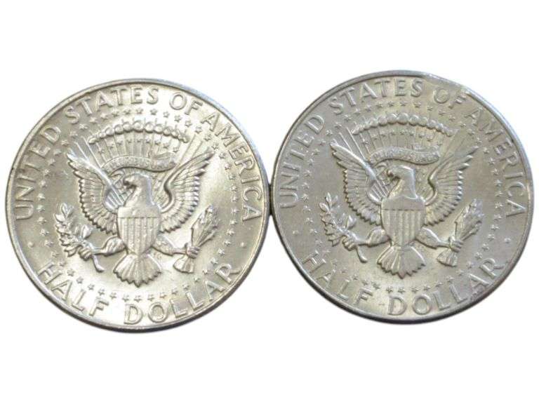 2 SILVER 1964 KENNEDY HALF DOLLARS