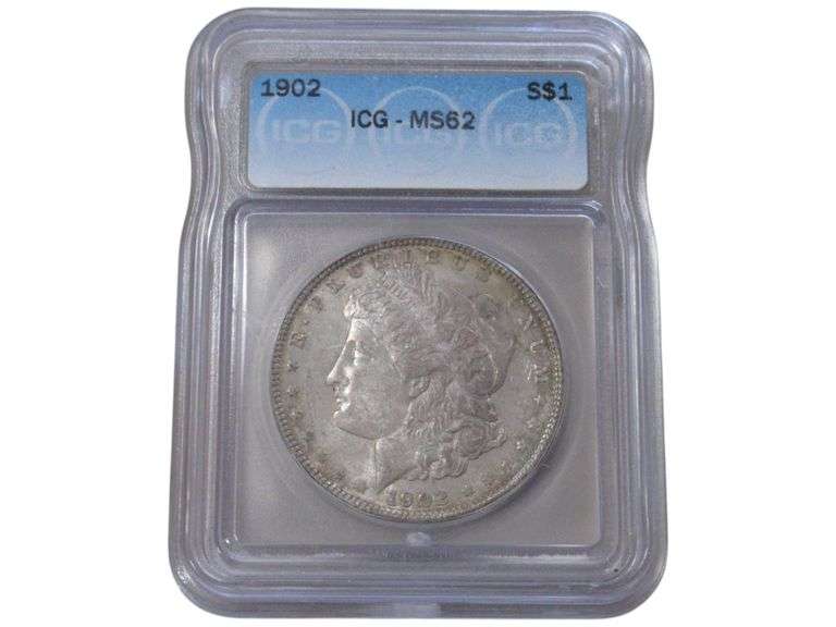 1902 Morgan Silver Dollar ICG MS 62 Certified