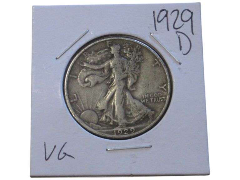 1929-D Walking Liberty Half Dollar  - VG Condition