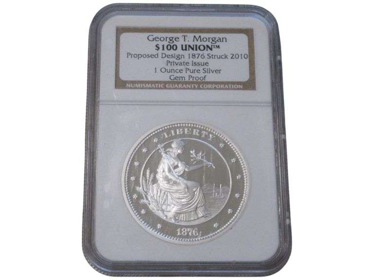 George T. Morgan $100 Union™ 1 Oz Pure Silver Gem Proof  2010