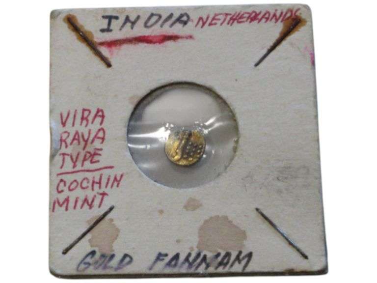 Gold India Netherlands Gold Fanam  - Vira Raya Type Cochin Mint