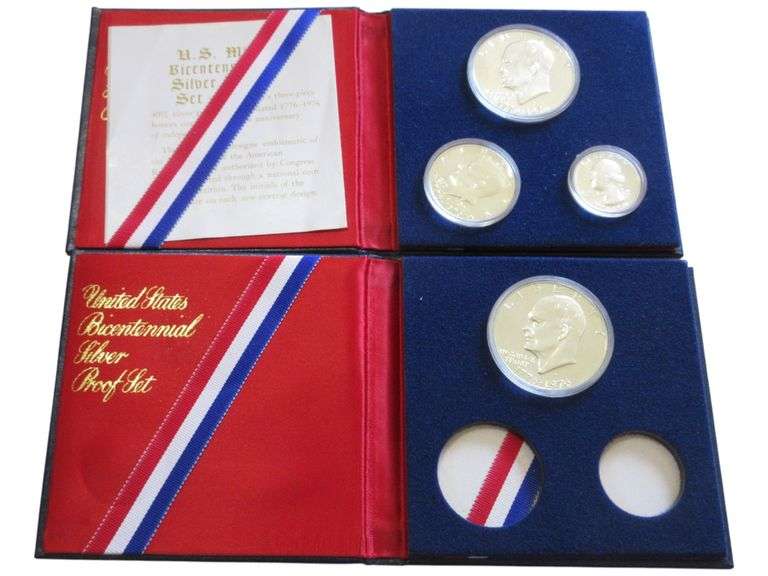 SILVER 1976 MINT SETS ONE IS PARTIAL