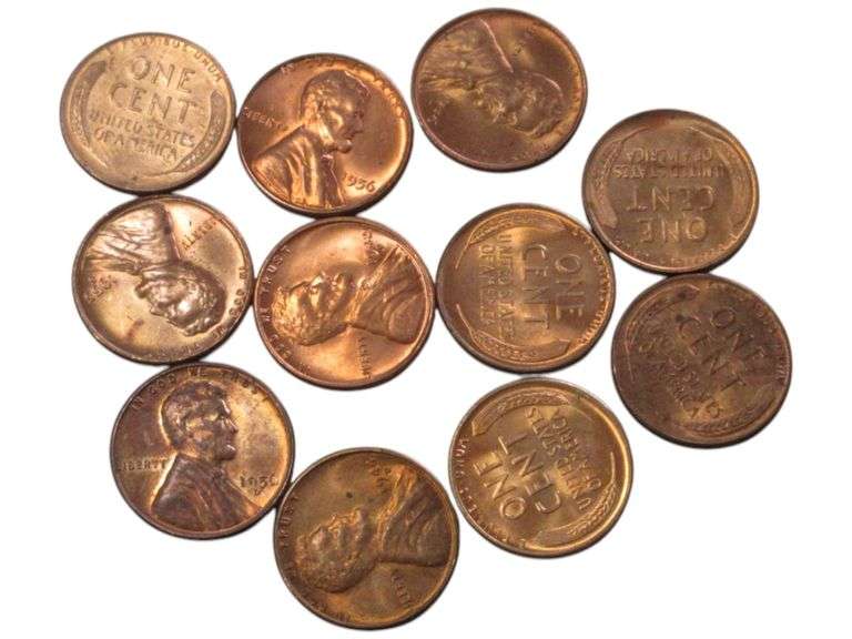 Red Uncirculated wheat cent lot