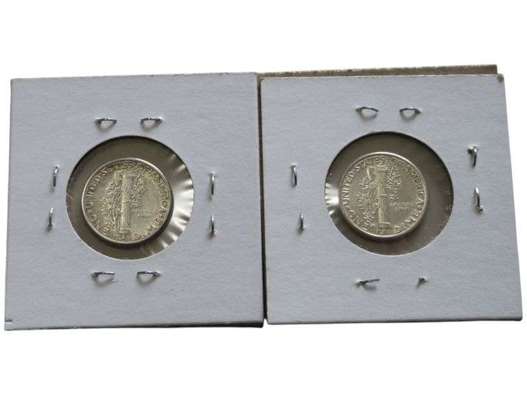 1929 1930 BU MERCURY DIME LOT