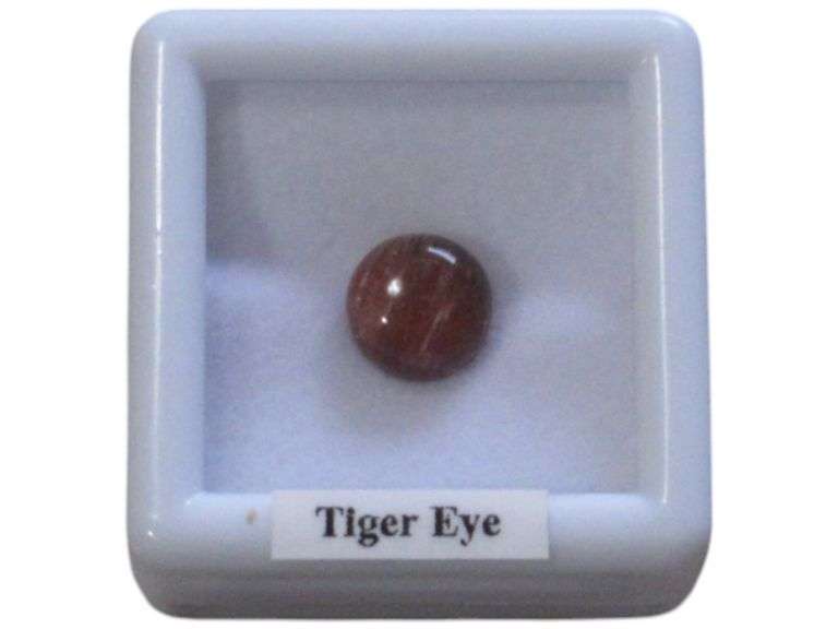 Tiger Eye Gemstone in Display Case