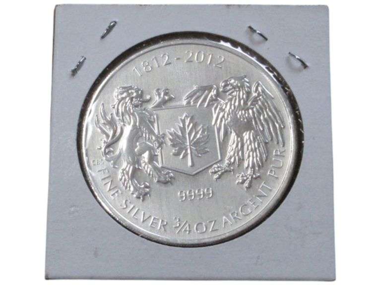 2012 3/4 oz Fine Silver Canadian 1812-2012 Commemorative