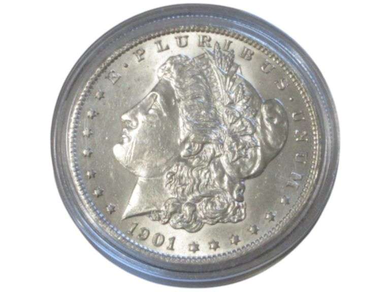 1901O BU  Morgan Silver Dollar  in Protective Case