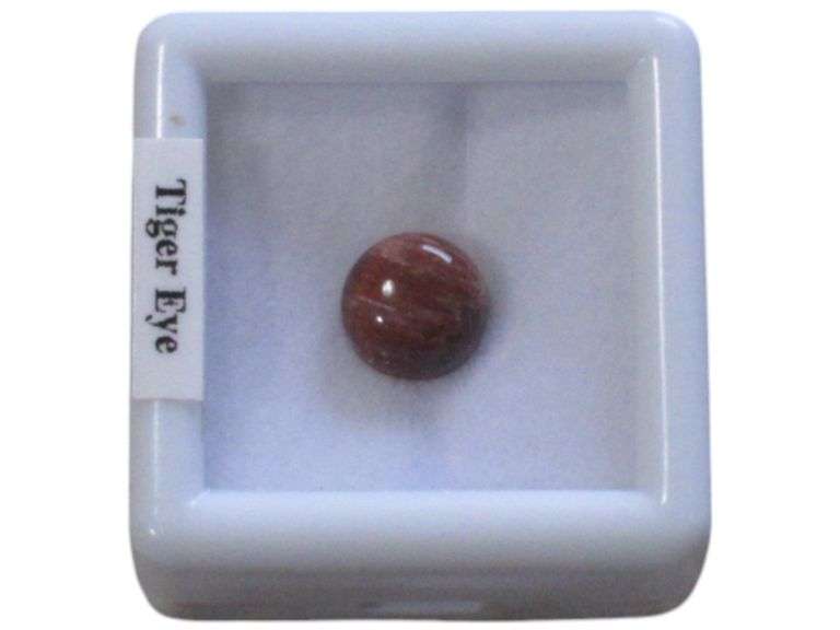 Tiger Eye Gemstone in Display Case