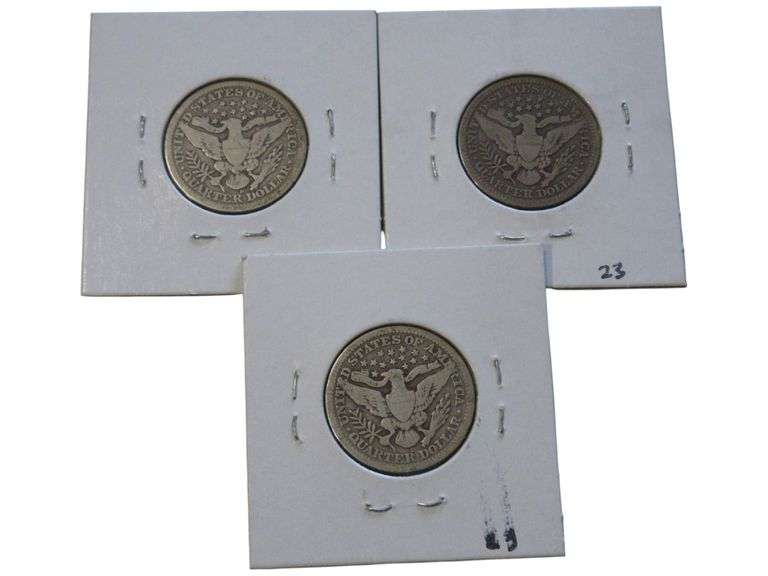 1914-1916 Barber Quarter Set - VG10, Various Mint Marks & Details