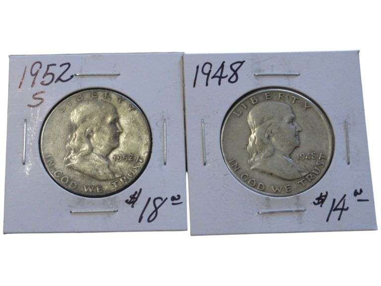 1952-S and 1948 Franklin Half Dollar Set