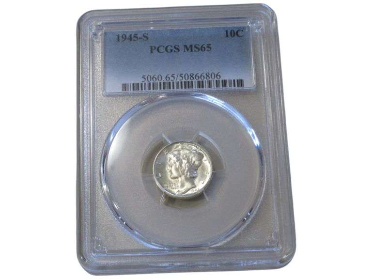 1945-S Mercury Dime PCGS MS65 - Graded 10C