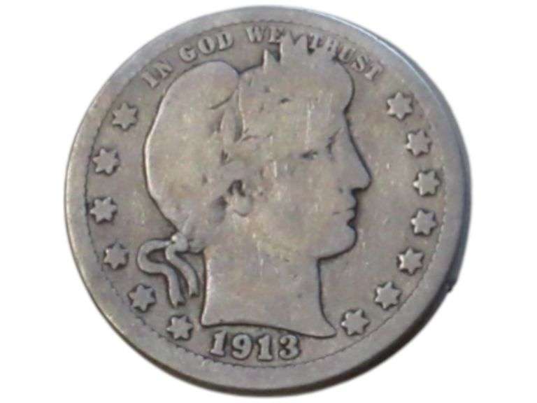 1913 D Barber Quarter
