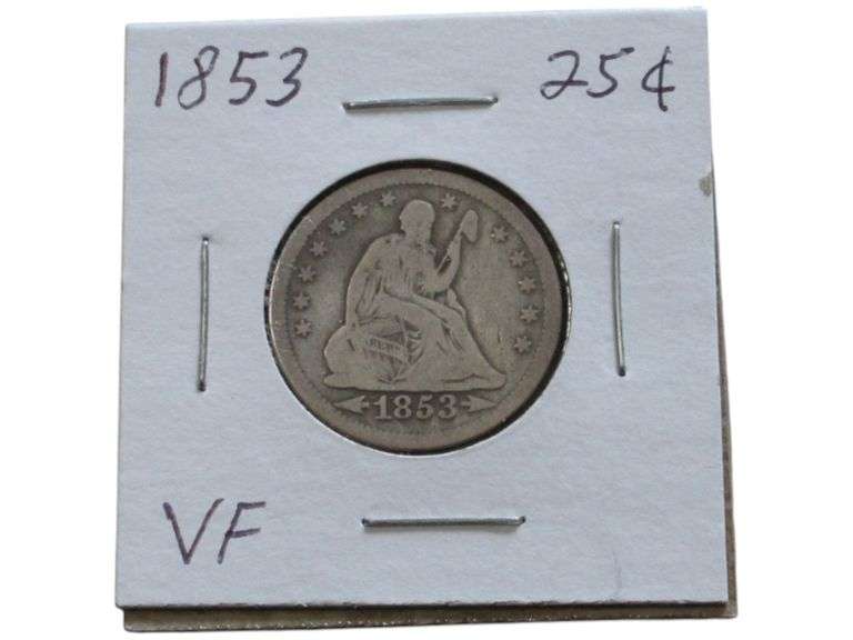 1853 SEATED QUARTER