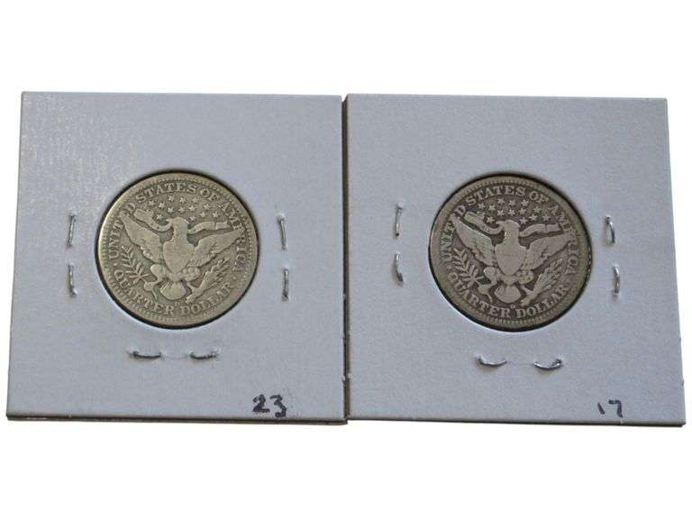 2 1915 D BARBER QUARTERS