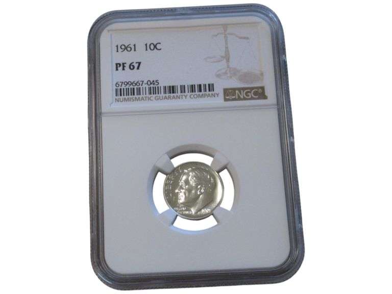 1961 Roosevelt Dime NGC PF 67 Certified