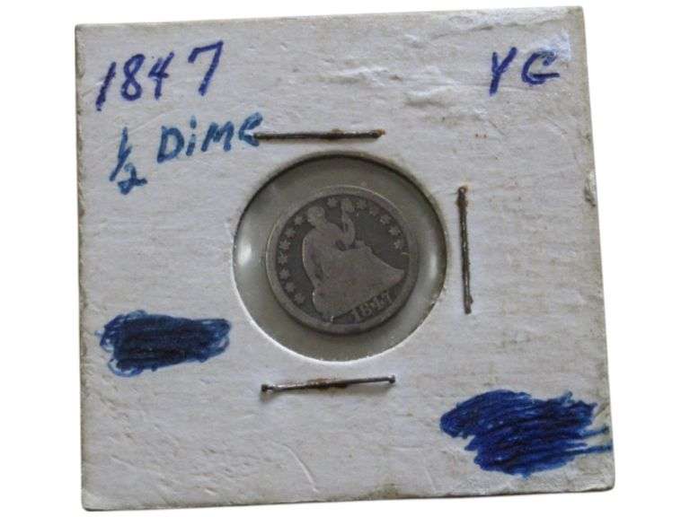 1847 HALF DIME