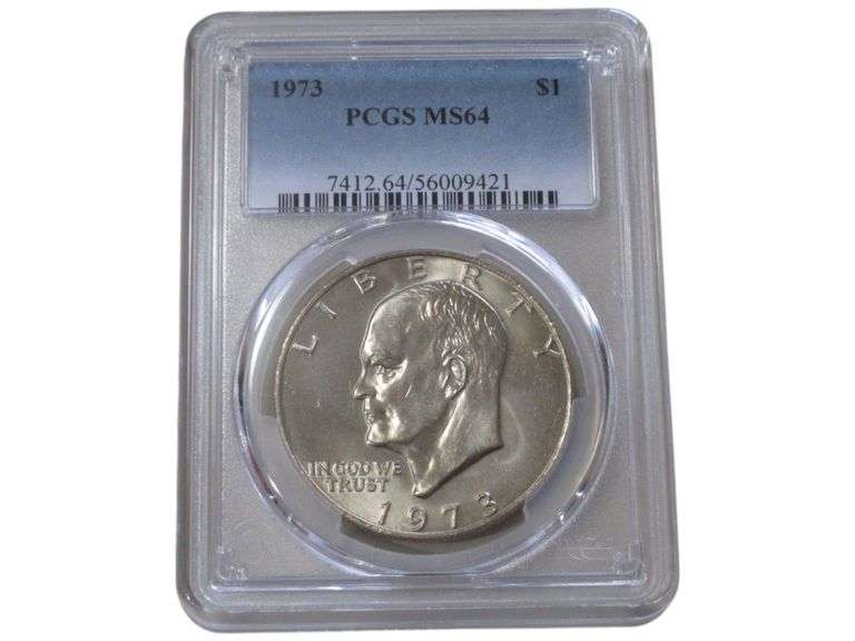 1973 Eisenhower Dollar PCGS MS64 Certified