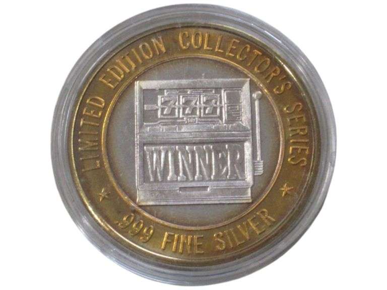 Limited Edition Lac du Flambeau WI 1995 Silver Casino  - .999 Fine Silver