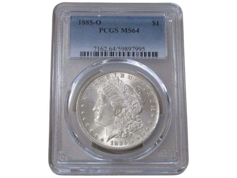 1885-O Morgan Silver Dollar $1 PCGS MS64