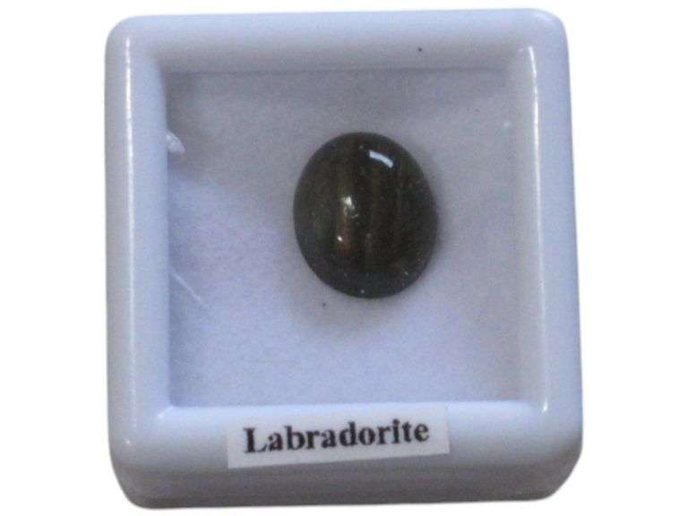 Labradorite Gemstone Cabochon in Display Box