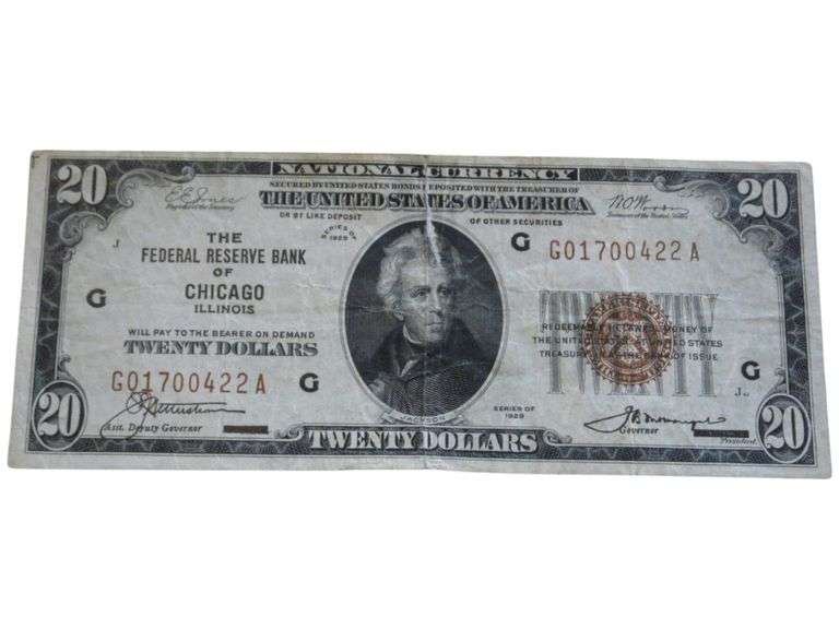 $20 FRBN 1929 TAPED