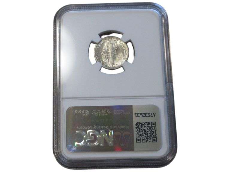1936 D Mercury Dime NGC MS 63 FB Graded
