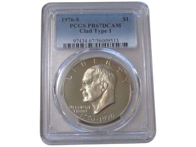 1976-S Eisenhower Dollar PCGS PR67 DCAM Clad Type 1