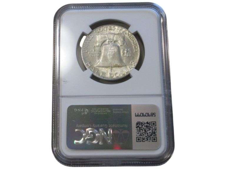 1953 D Franklin Half Dollar MS 63 FBL Certified by NGC