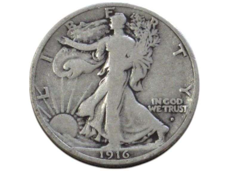 1916-D WALKILNG LIBERTY HALF