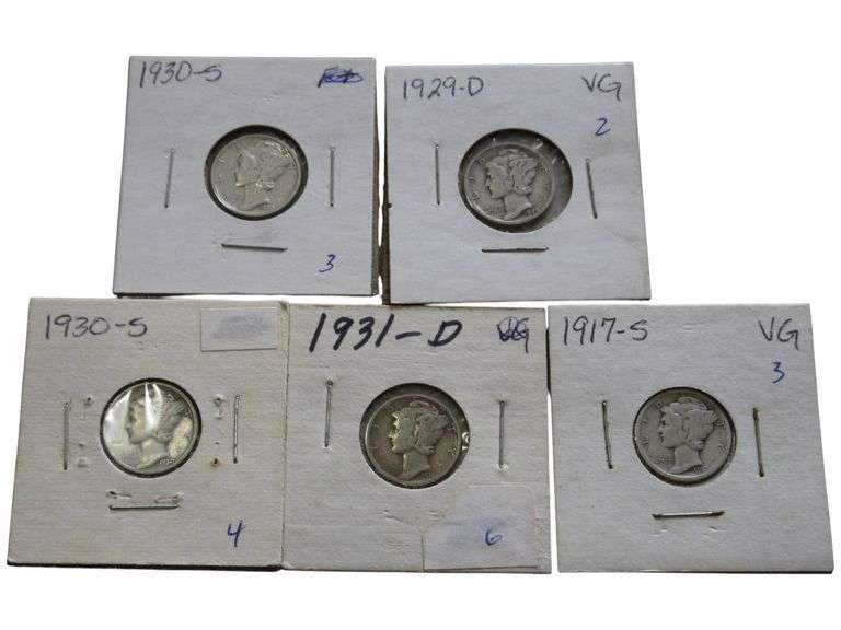 MERCURY DIME LOT EARLY DATES