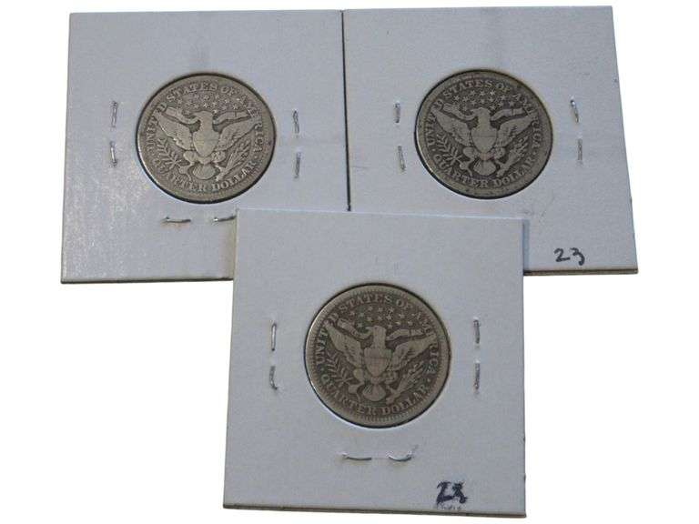 1914 Barber Quarters Lot - VG10 Condition - Nice Details