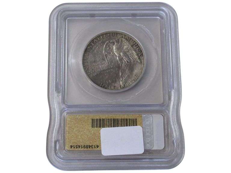 1925 Stone Mountain Half Dollar  - ICG EF45 Details Cleaned