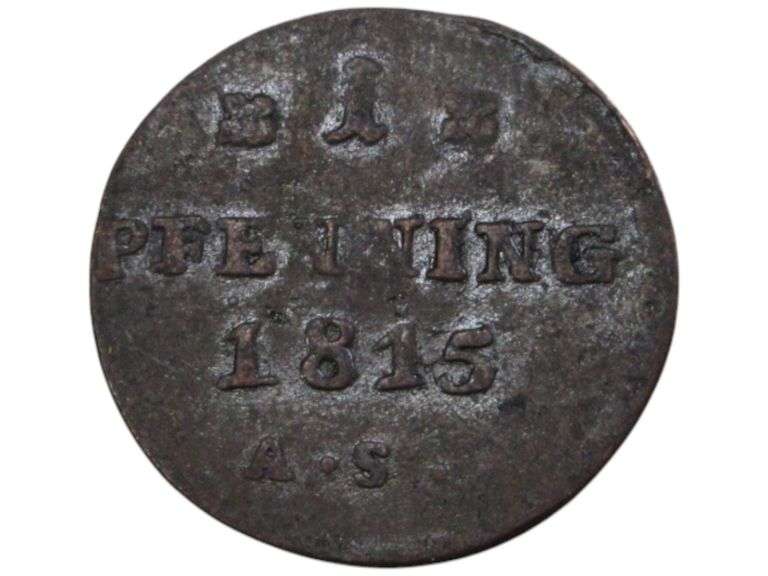 1815 German Pfennig  - Antique Collectible