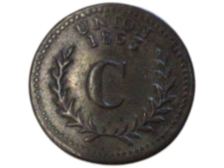 Antique Mechanics Bank Providence RI Civil War Token 1863