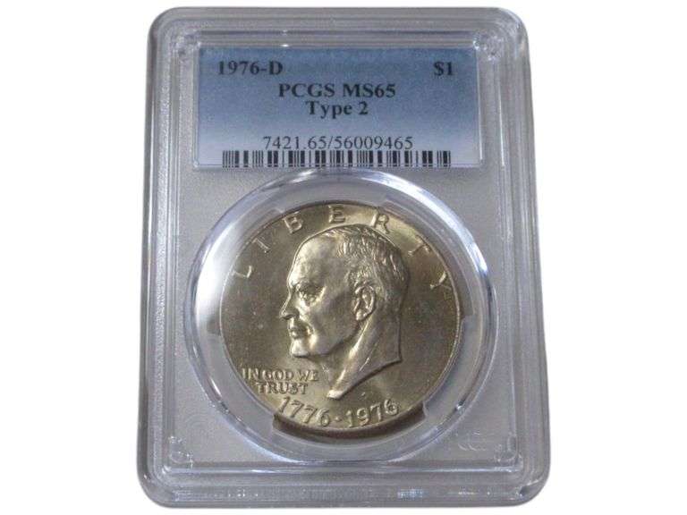 1976-D Eisenhower Dollar PCGS MS65 Type 2 Bicentennial