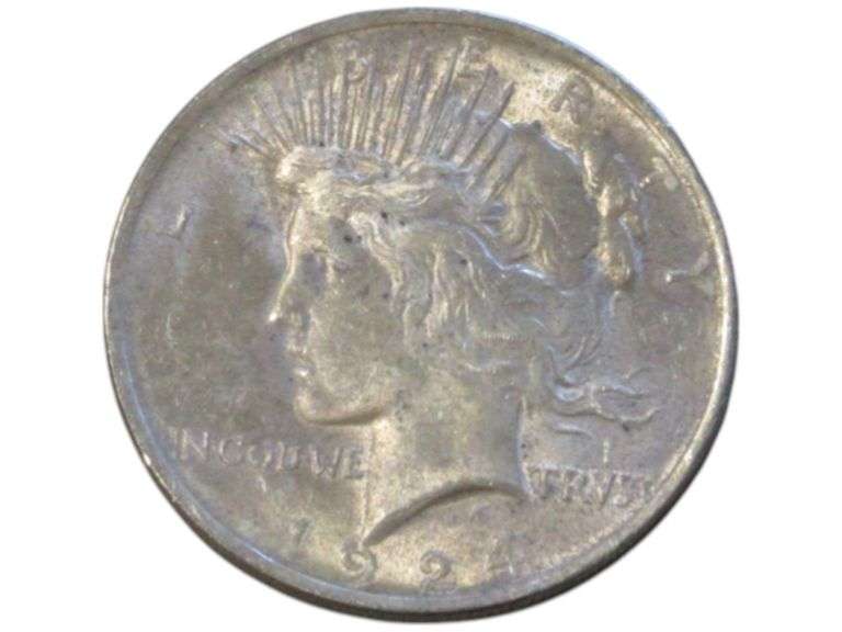 1924 Peace Silver Dollar  - Vintage Collectible Currency