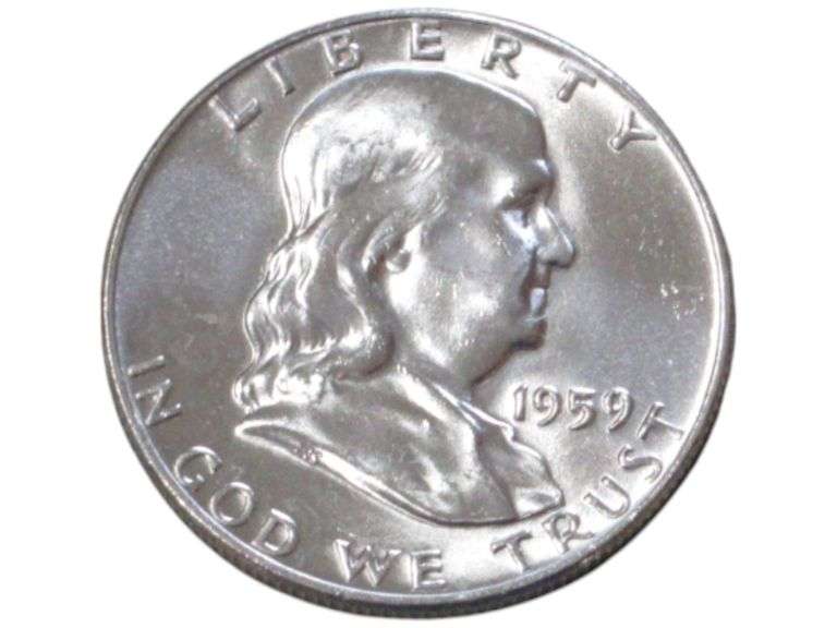 1959 Franklin Half Dollar  - Liberty Silver Collectible