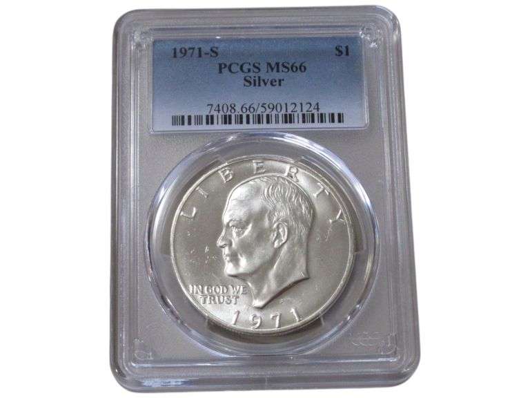 1971-S Eisenhower Dollar PCGS MS66 Silver