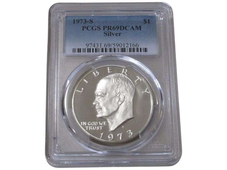 1973-S Eisenhower Silver Dollar PCGS PR69DCAM