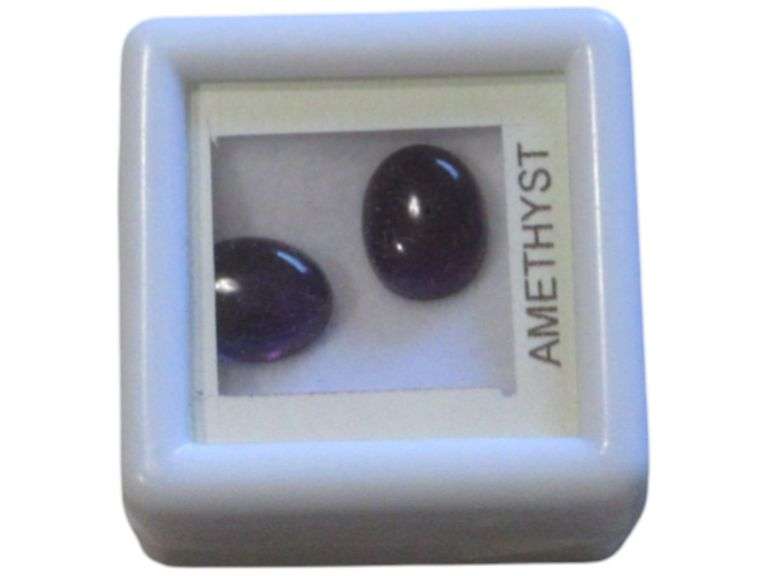 Pair of Amethyst Gemstones