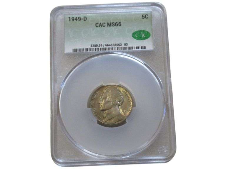 949-D NICKEL CAC MS 65 GEM
