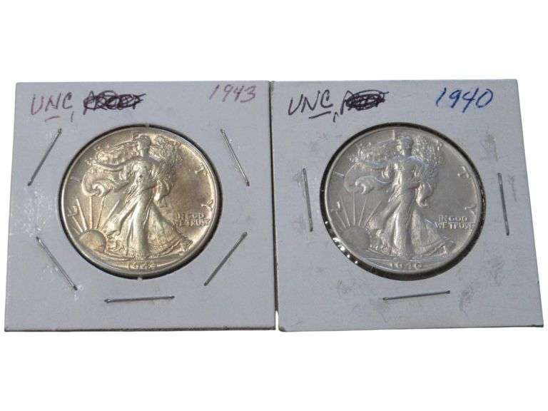 1940 & 1943 Walking Liberty Half Dollar s - Uncirculated