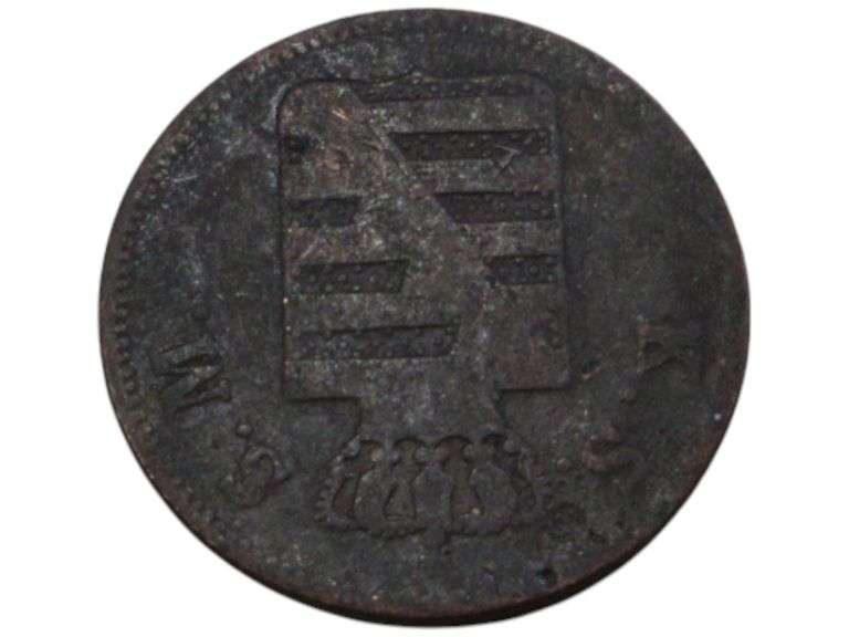 1856 2 Pfennig  - Vintage German Currency Collectible