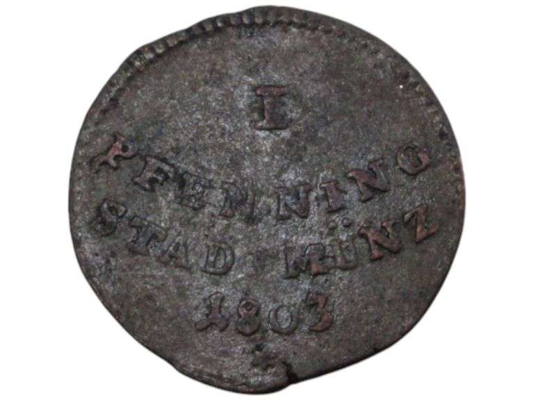 1803 German States 1 Pfennig  - Stad Munz