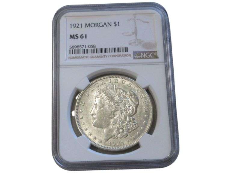 1921 Morgan Silver Dollar MS61 NGC Graded