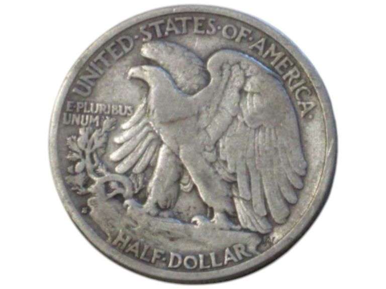 1936 S Walking Liberty Half Dollar  - Collectible Silver U.S. Currency