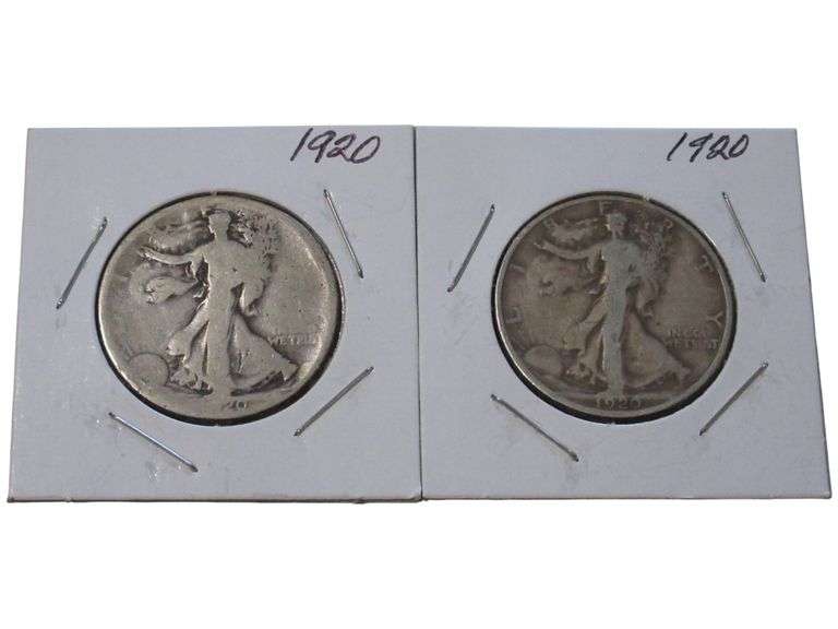1920 Walking Liberty Half Dollar s - Set of 2