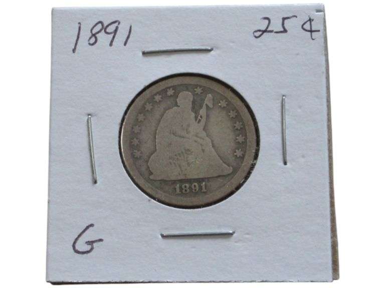 1891 SEATED QUARTER