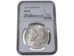 1921 Morgan Silver Dollar MS60 NGC Graded